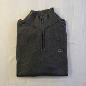 Lacoste Quarter Zip Grey Sweatshirt